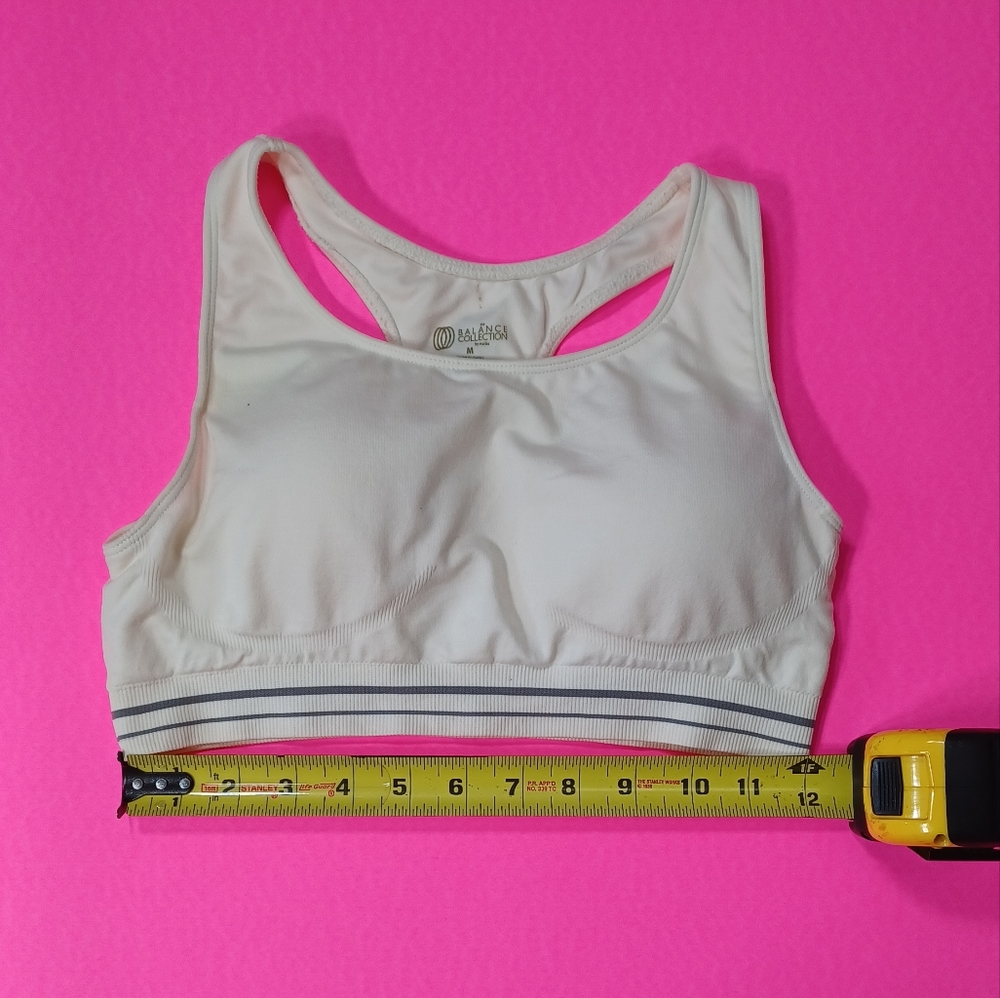 Balance Collection. Racerback White with gray stripes M - Picture 2 of 8